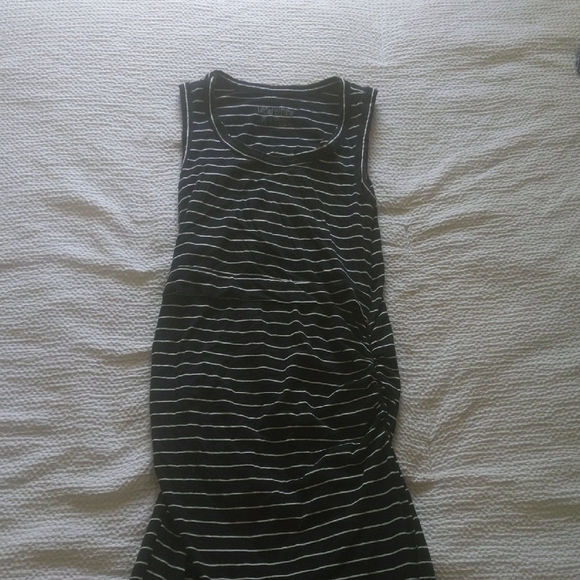 Latched Mama Black and White Striped Dress - Picture 1 of 1